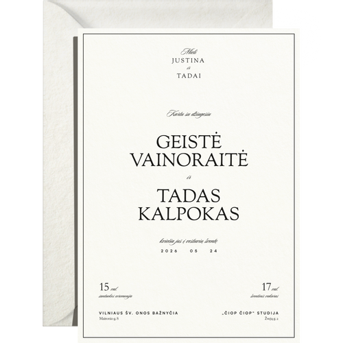Kvietimas Nr. 1