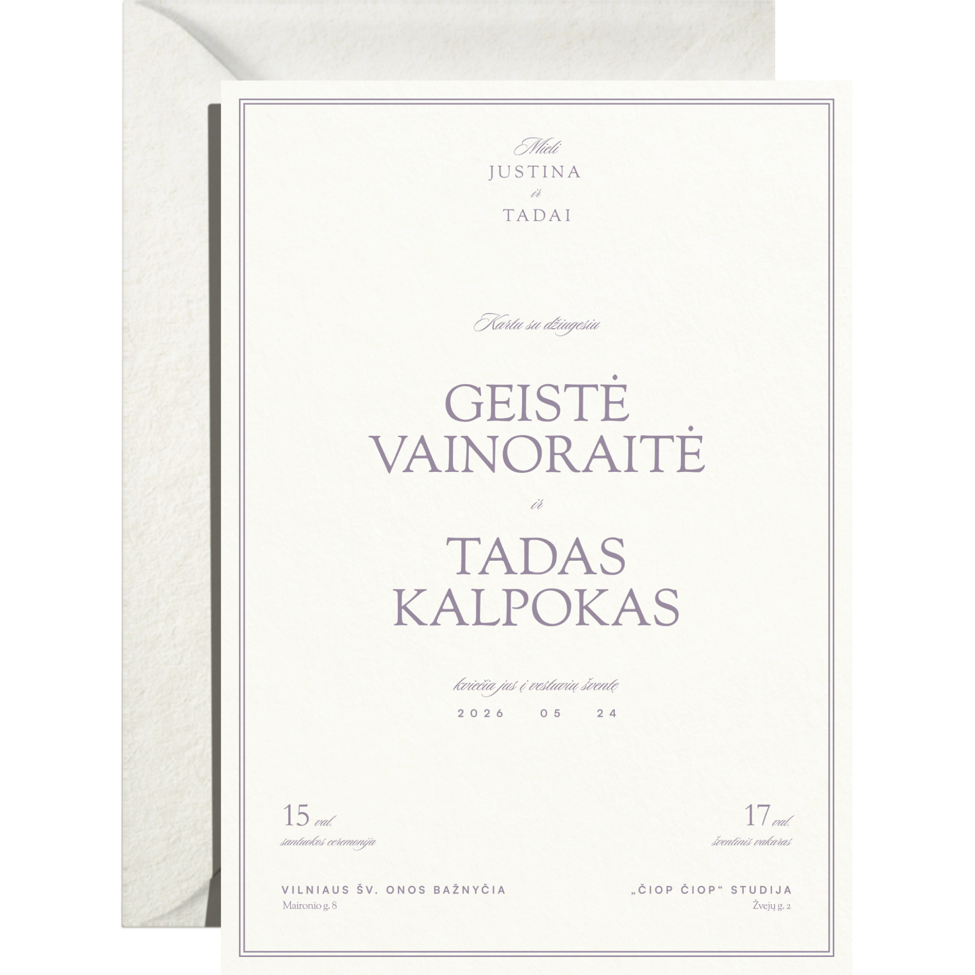 Kvietimas Nr. 1