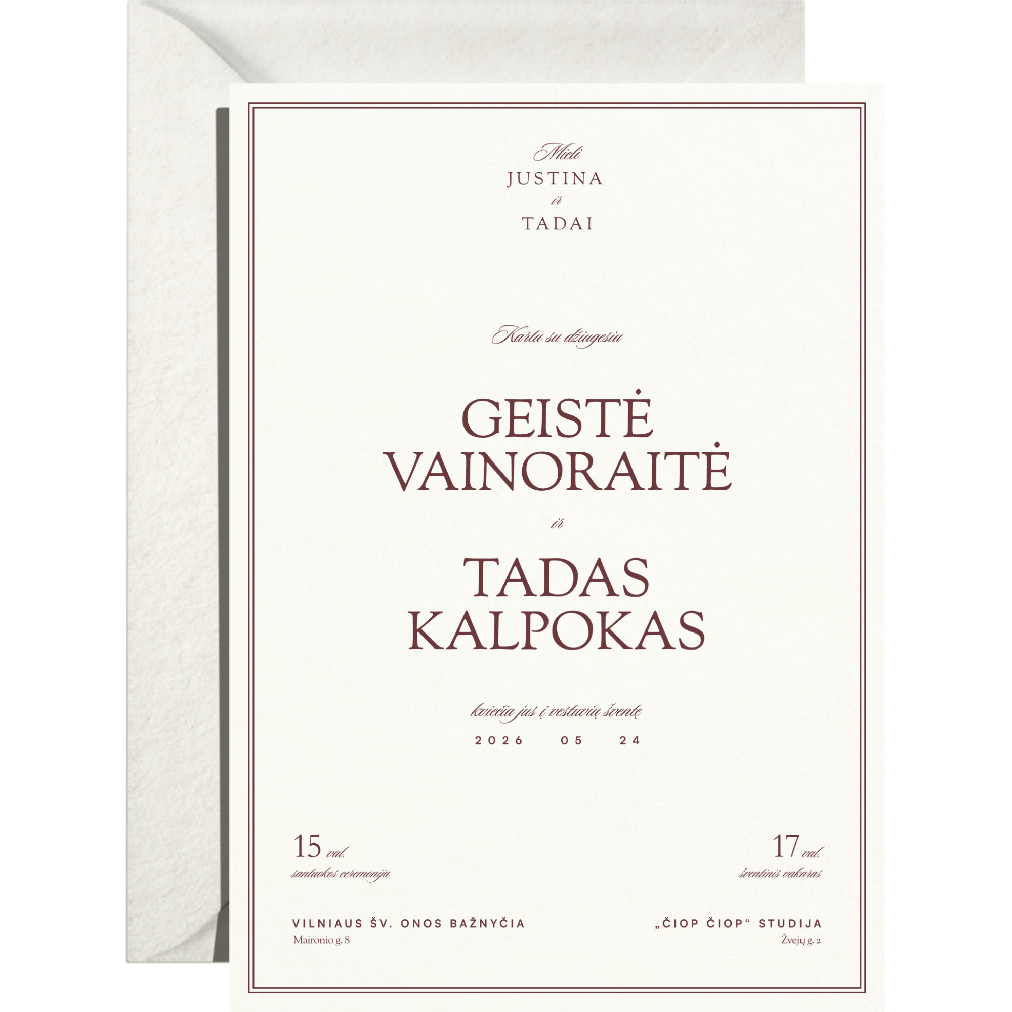Kvietimas Nr. 1