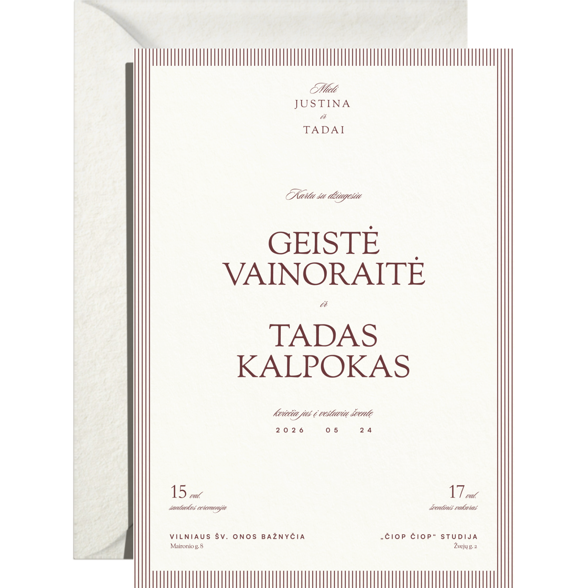 Kvietimas Nr. 1