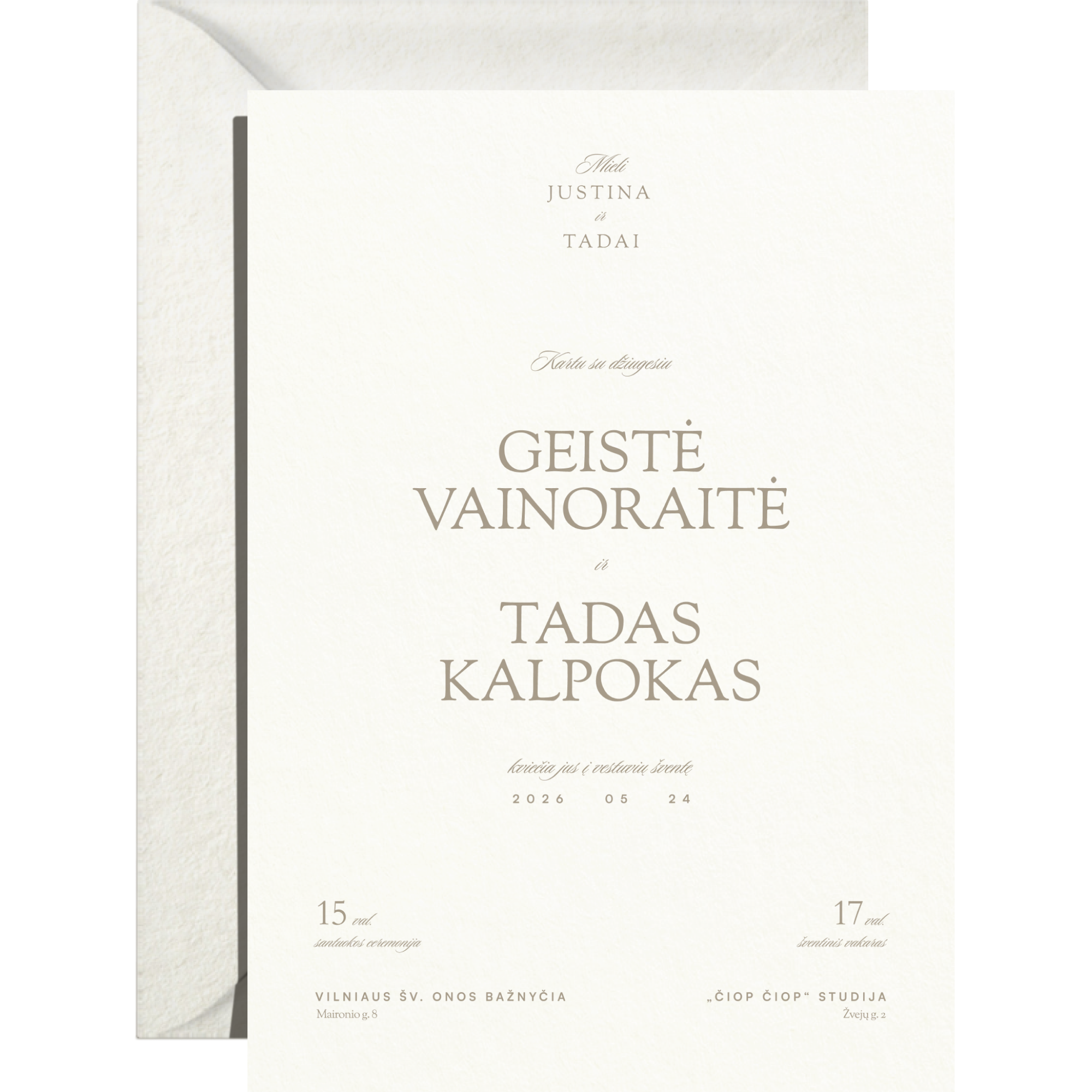 Kvietimas Nr. 1