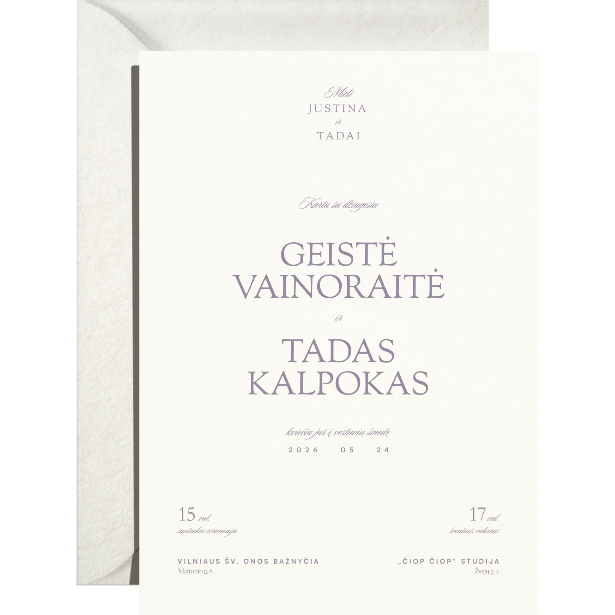 Kvietimas Nr. 1
