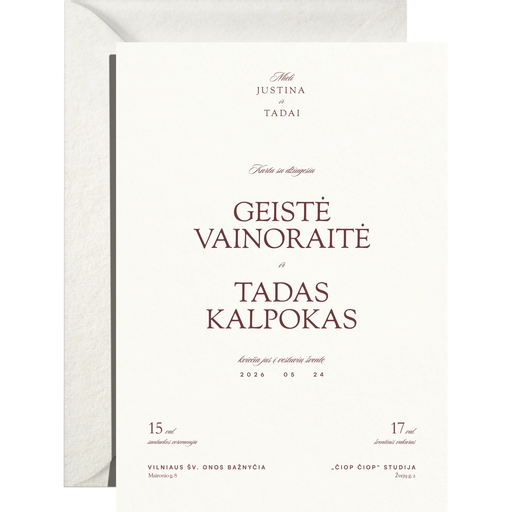 Kvietimas Nr. 1