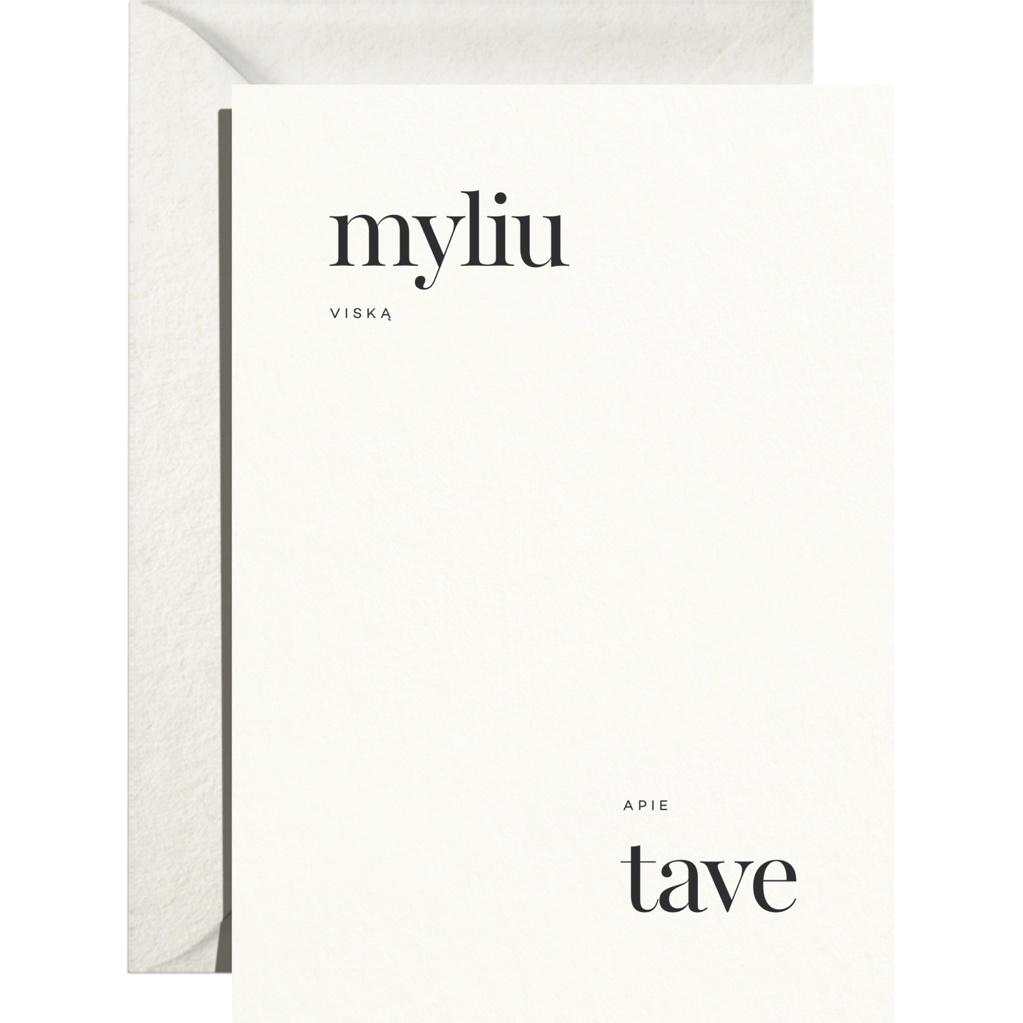 Myliu tave Nr. 1