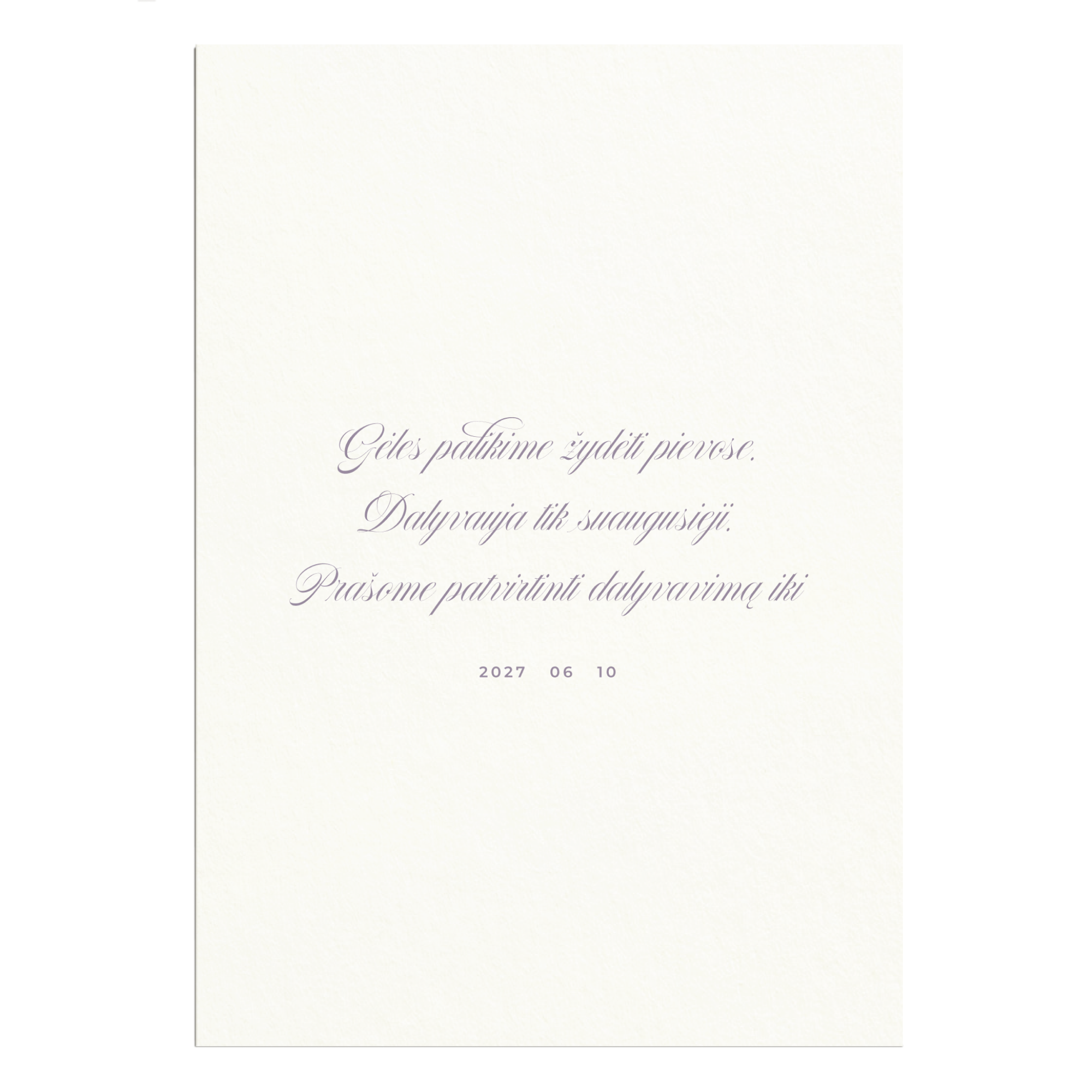 Svečio kortelė Nr. 6